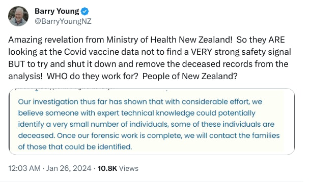 An X (Twitter) post from @BarryYoungNZ - Barry Young