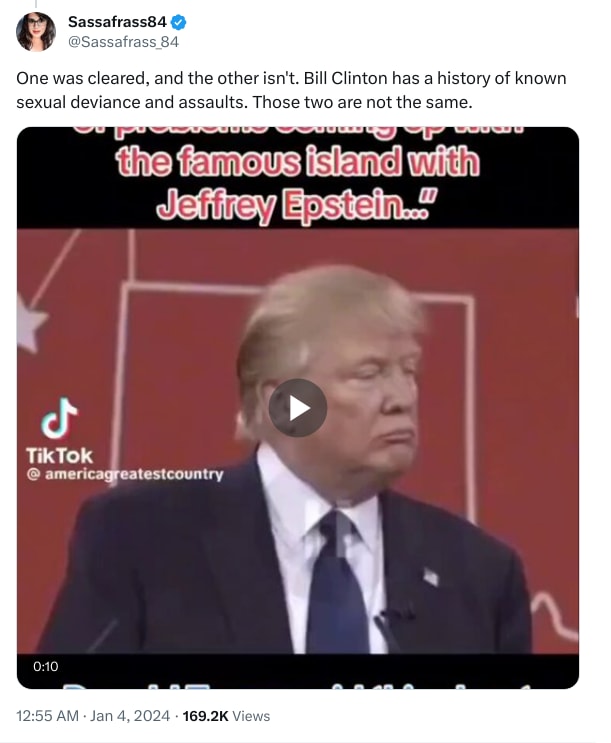 An X (Twitter) post from @Sassafrass_84 - Sassafrass84