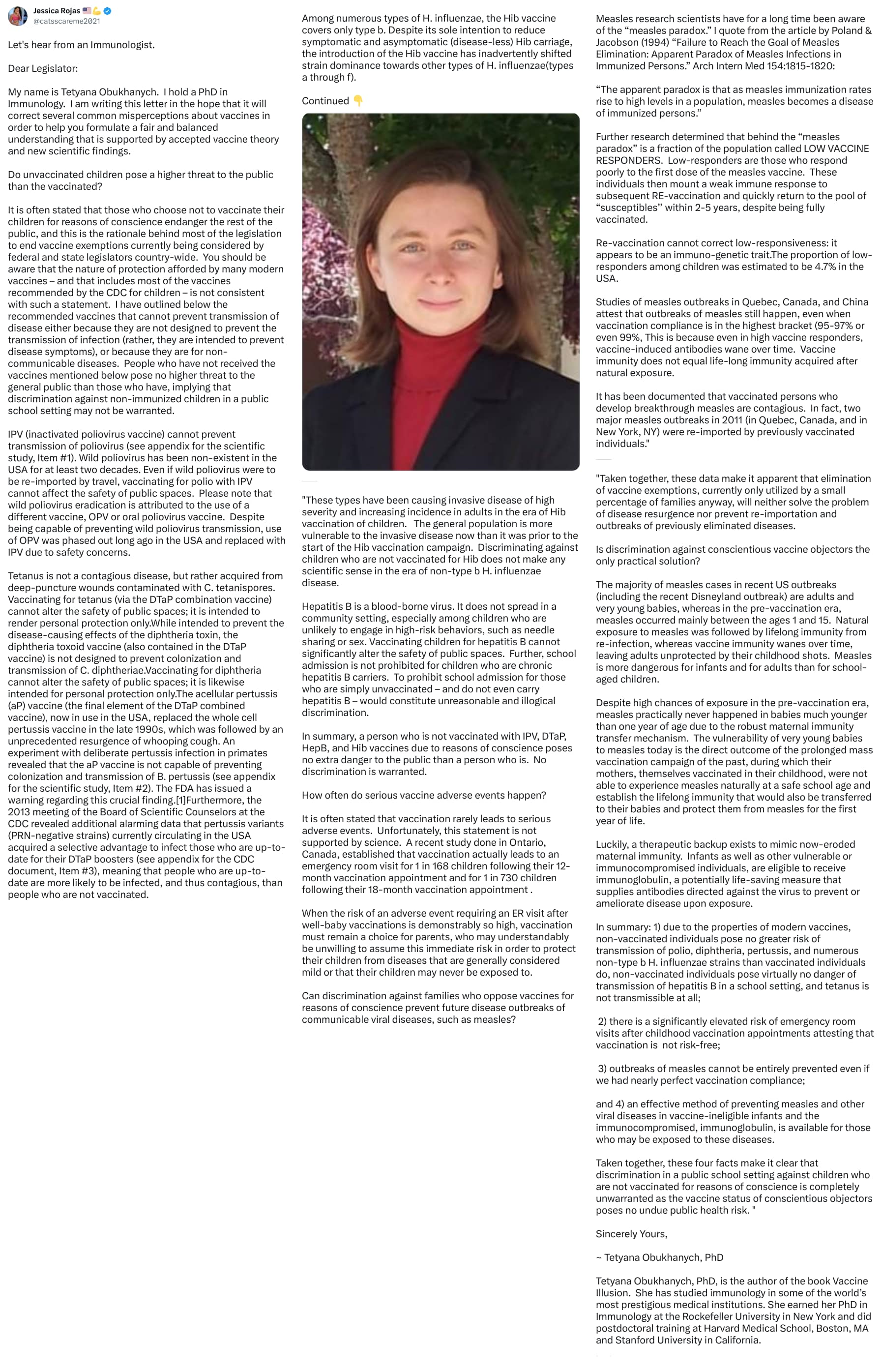 An X (Twitter) post from @catsscareme2021 - Jessica Rojas 🇺🇸💪