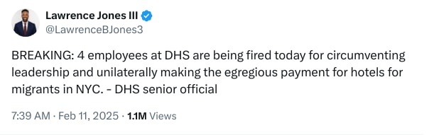 An X (Twitter) post from @LawrenceBJones3 - Lawrence Jones III