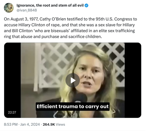 An X (Twitter) post from @ivan_8848 - Ignorance, the root and stem of all evil