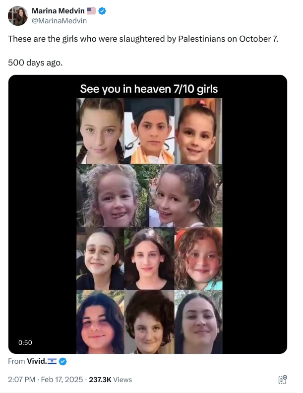 An X (Twitter) post from @MarinaMedvin - Marina Medvin 🇺🇸