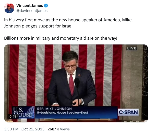 An X (Twitter) post from @davincentjames - Vincent James