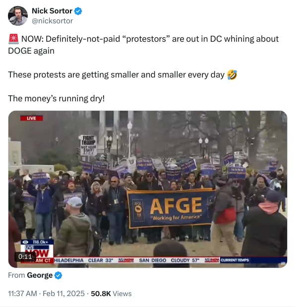 An X (Twitter) post from @nicksortor - Nick Sortor