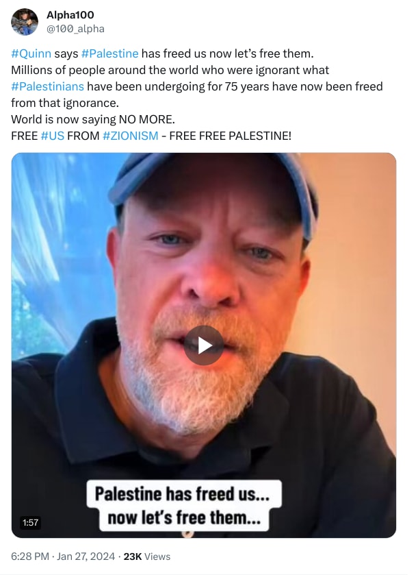 An X (Twitter) post from @100_alpha - Alpha100