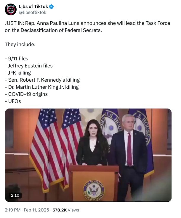 An X (Twitter) post from @libsoftiktok - Libs of TikTok