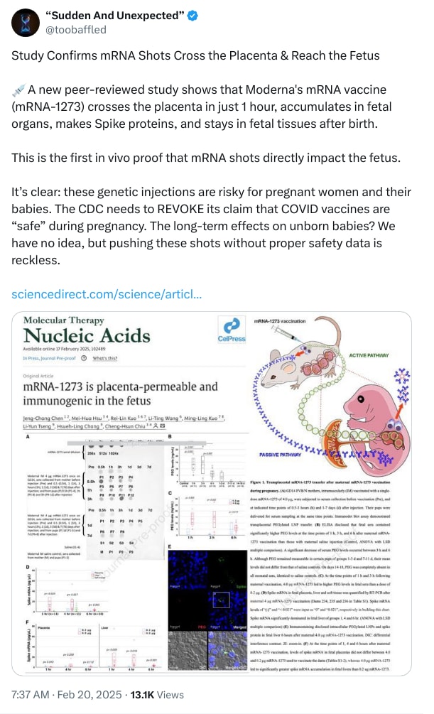 An X (Twitter) post from @toobaffled - “Sudden And Unexpected”