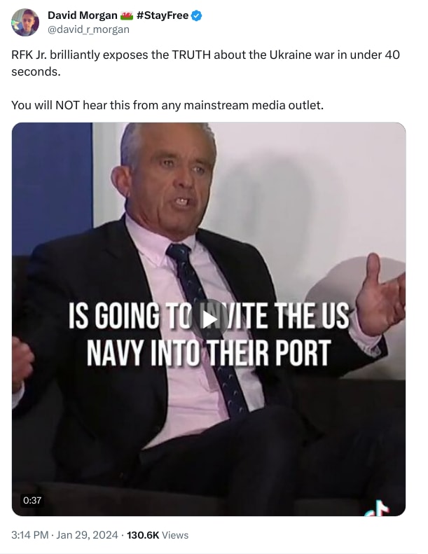 An X (Twitter) post from @david_r_morgan - David Morgan 🏴󠁧󠁢󠁷󠁬󠁳󠁿 #StayFree