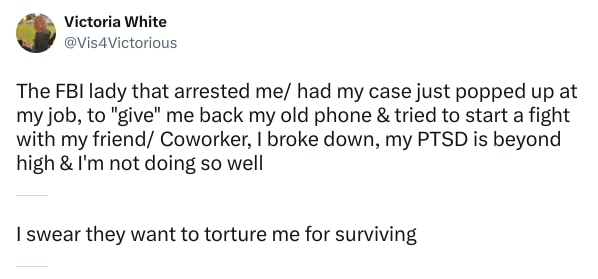 An X (Twitter) post from @Vis4Victorious - Victoria White