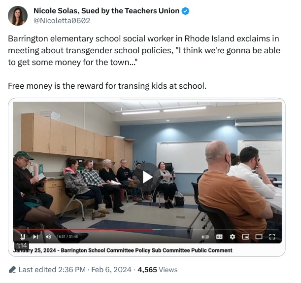 An X (Twitter) post from @Nicoletta0602 - Nicole Solas, Sued by the Teachers Union