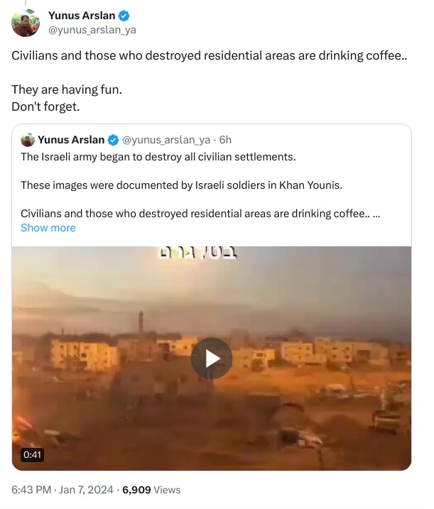 An X (Twitter) post from @yunus_arslan_ya - Yunus Arslan