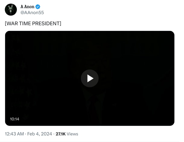 An X (Twitter) post from @AAnon55 - 𝙰 𝙰𝚗𝚘𝚗