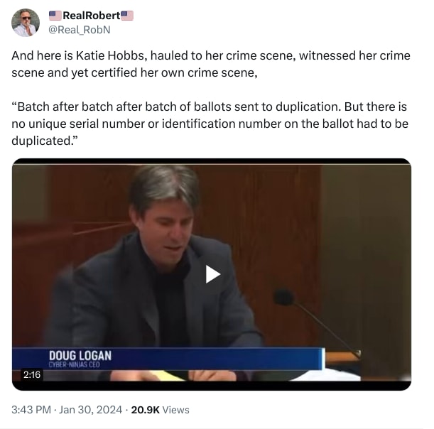 An X (Twitter) post from @Real_RobN - 🇺🇸RealRobert🇺🇸