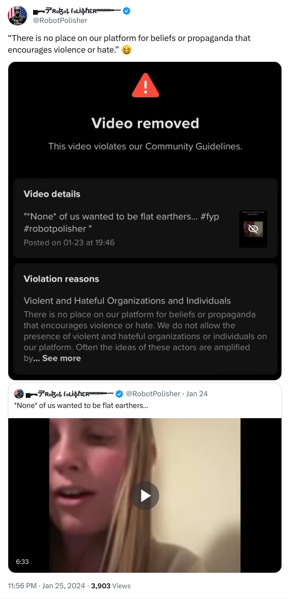 An X (Twitter) post from @RobotPolisher - ▄︻デʀօɮօȶ քօʟɨֆɦɛʀ═══━一