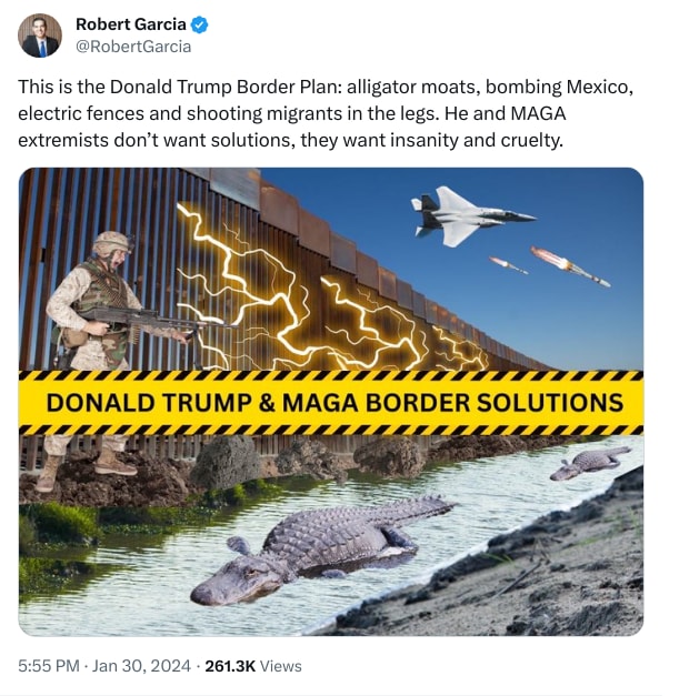 An X (Twitter) post from @RobertGarcia - Robert Garcia
