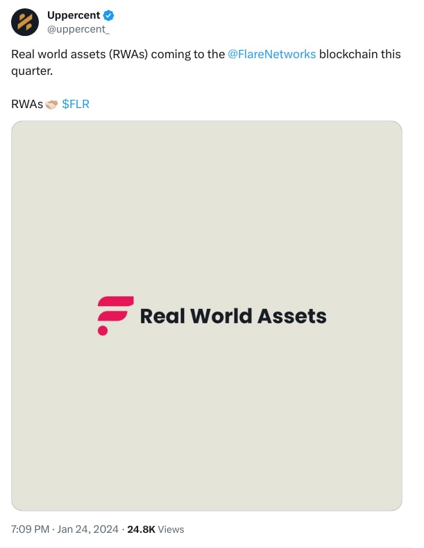 An X (Twitter) post from @uppercent_ - Uppercent