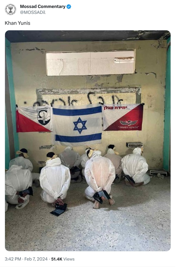 An X (Twitter) post from @MOSSADil - Mossad Commentary