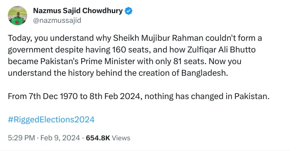 An X (Twitter) post from @nazmussajid - Nazmus Sajid Chowdhury