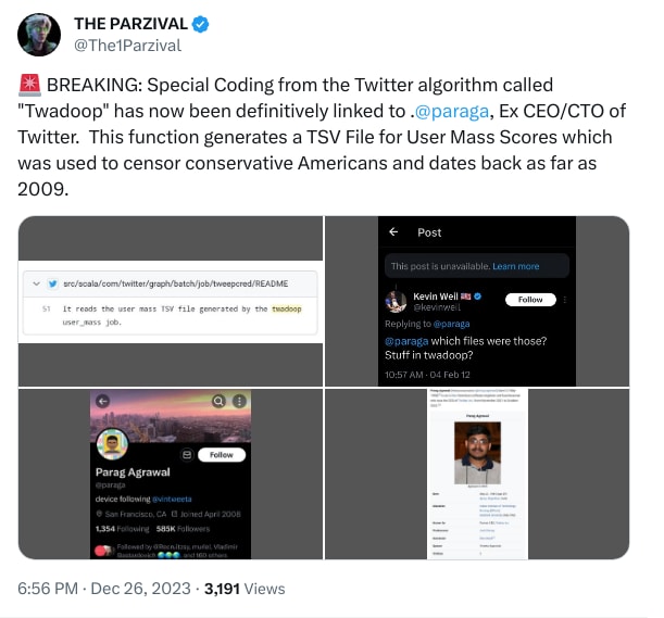 An X (Twitter) post from @The1Parzival - THE PARZIVAL