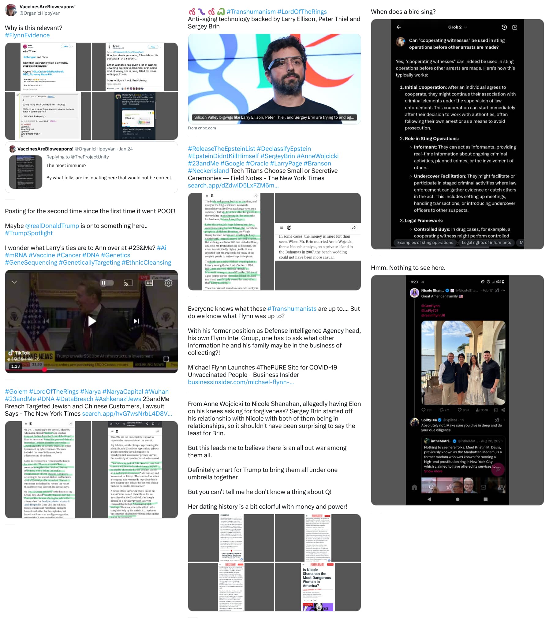 An X (Twitter) post from @OrganicHippyVan - VaccinesAreBioweapons!