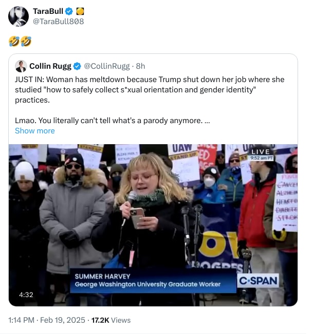 An X (Twitter) post from @TaraBull808 - TaraBull