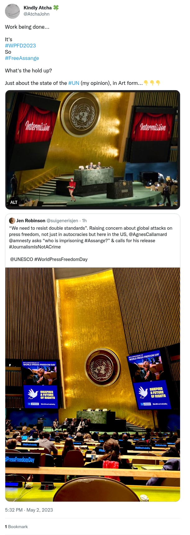 An X (Twitter) post from @AtchaJohn - Kindly Atcha 🍀