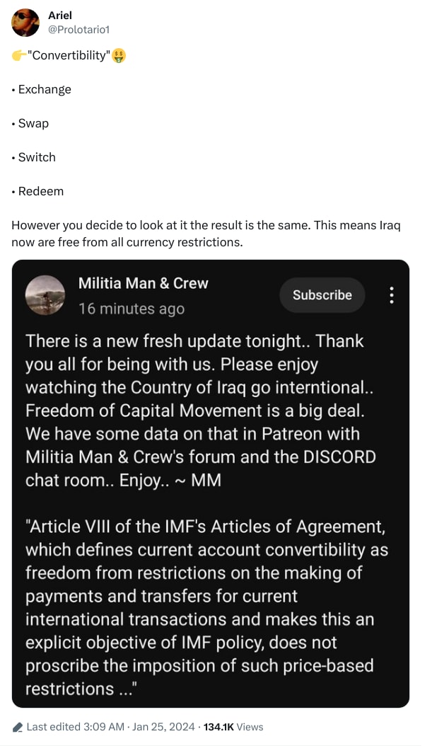 An X (Twitter) post from @Prolotario1 - Ariel