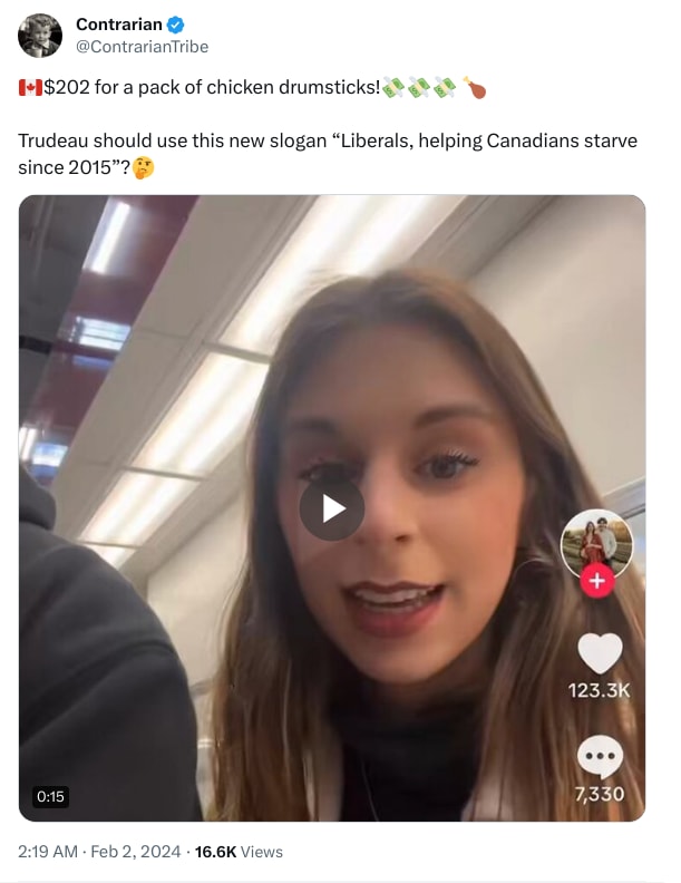 An X (Twitter) post from @ContrarianTribe - Contrarian