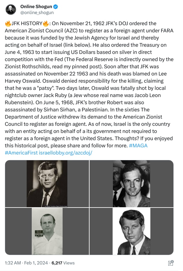 An X (Twitter) post from @online_shogun - Online Shogun