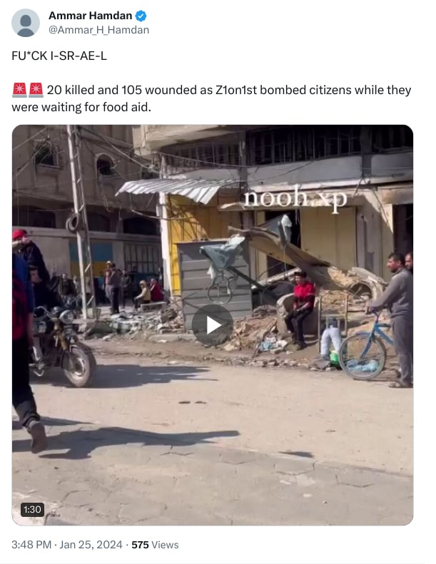 An X (Twitter) post from @Ammar_H_Hamdan - Ammar Hamdan