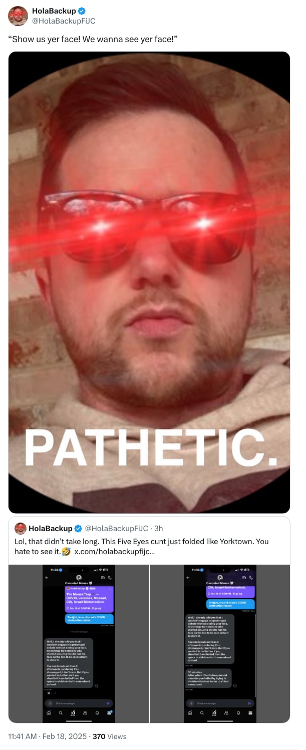 An X (Twitter) post from @HolaBackupFiJC - HolaBackup