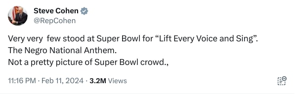 An X (Twitter) post from @RepCohen - Steve Cohen