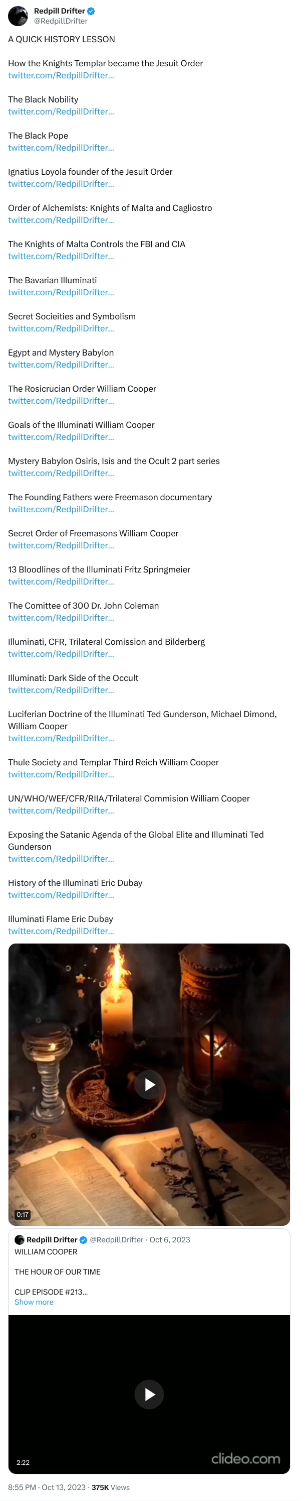 An X (Twitter) post from @RedpillDrifter - Redpill Drifter