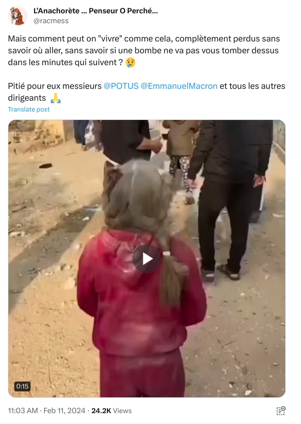 An X (Twitter) post from @racmess - L'Anachorète ... Penseur O Perché...