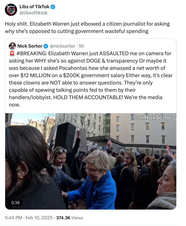An X (Twitter) post from @libsoftiktok - Libs of TikTok