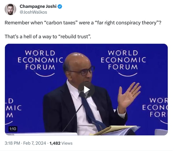 An X (Twitter) post from @JoshWalkos - Champagne Joshi