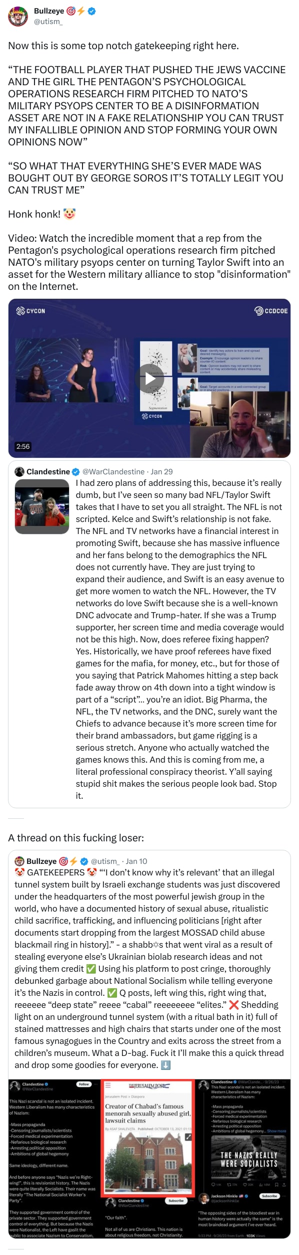 An X (Twitter) post from @utism_ - Bullzeye 🎯⚡️