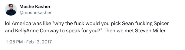 An X (Twitter) post from @moshekasher - Moshe Kasher