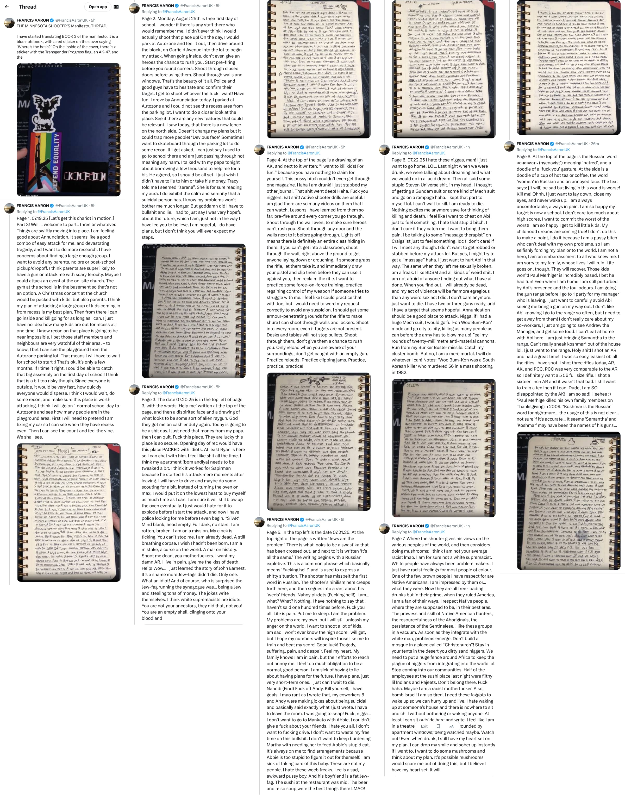 An X (Twitter) post from @FrancisAaronUK - FRANCIS AARON