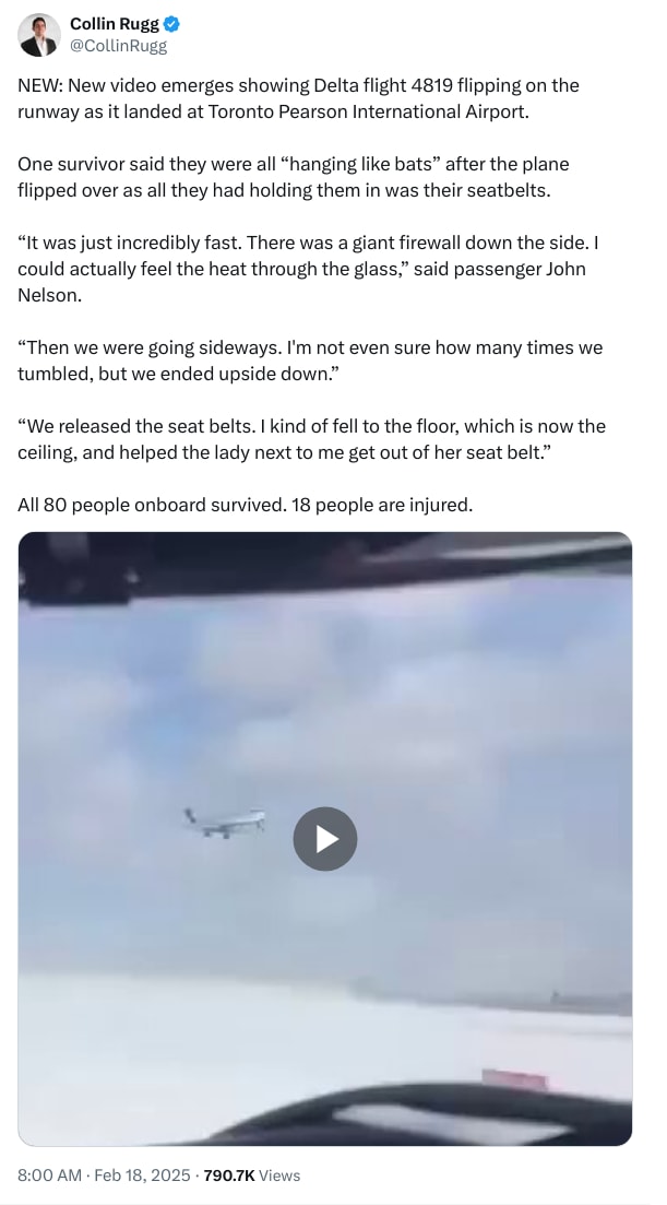 An X (Twitter) post from @CollinRugg - Collin Rugg