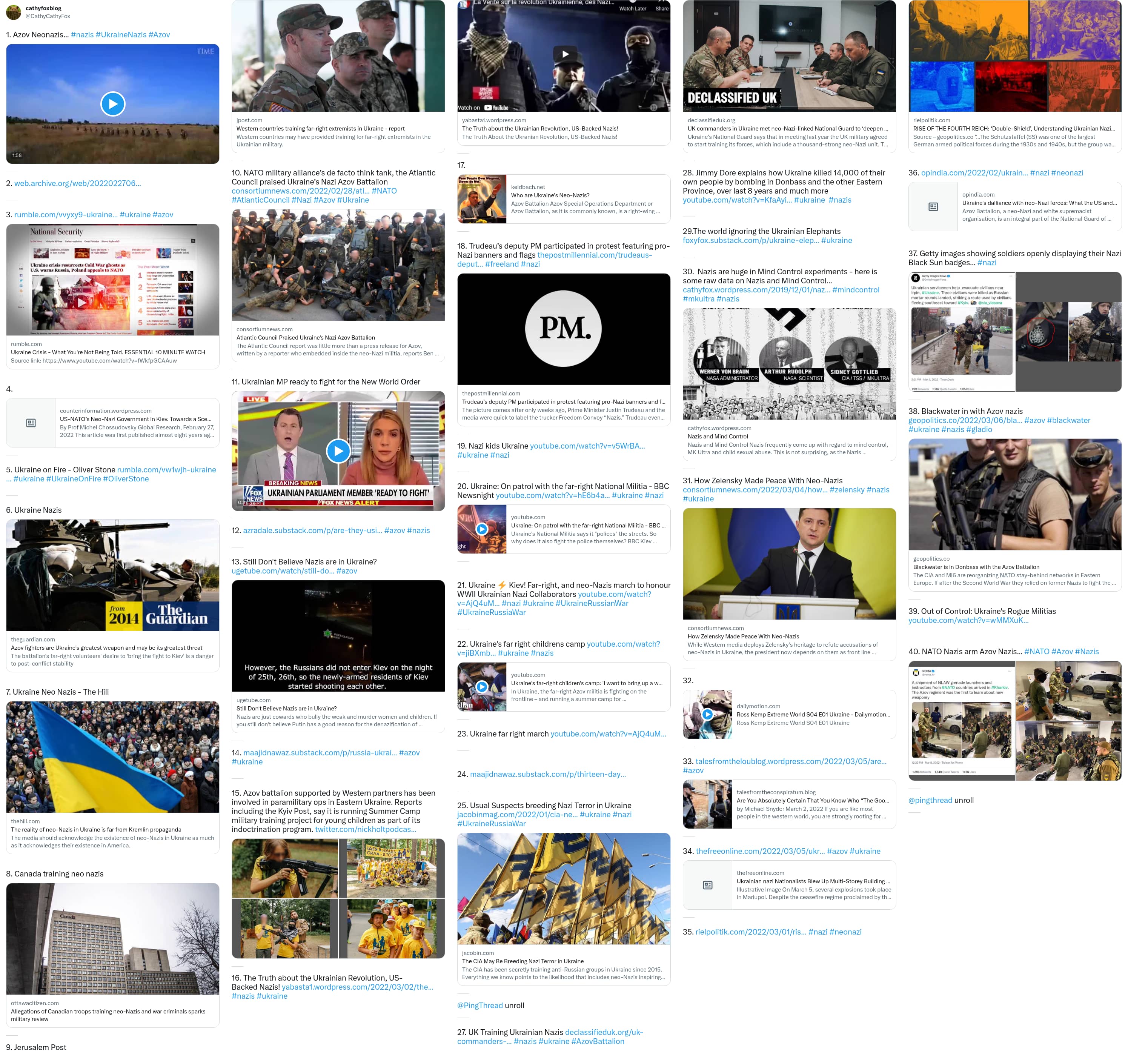 An X (Twitter) post from @CathyCathyFox - cathyfoxblog