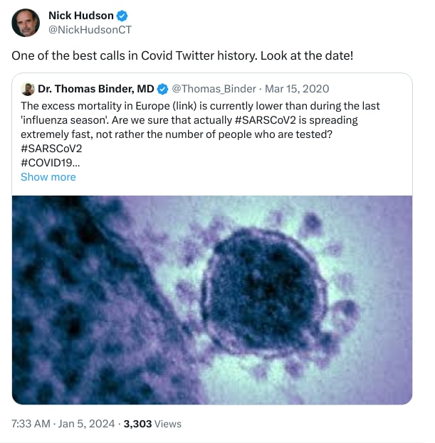 An X (Twitter) post from @NickHudsonCT - Nick Hudson