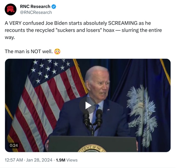 An X (Twitter) post from @RNCResearch - RNC Research