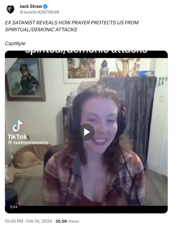 An X (Twitter) post from @JackStr42679640 - Jack Straw