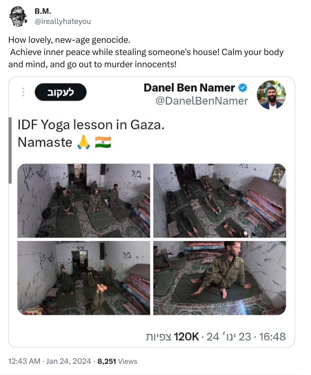 An X (Twitter) post from @ireallyhateyou - B.M.