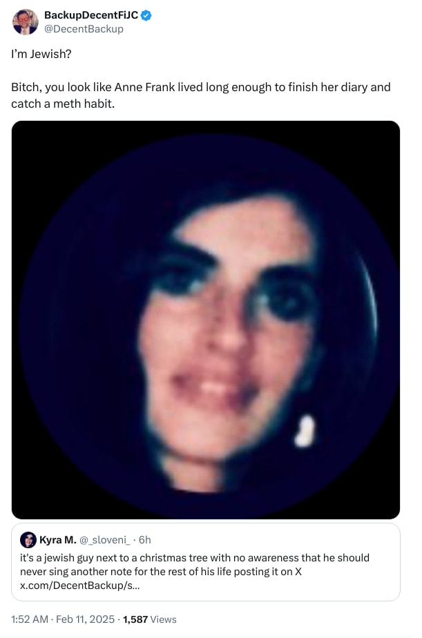 An X (Twitter) post from @DecentBackup - BackupDecentFiJC