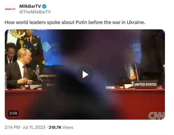 An X (Twitter) post from @TheMilkBarTV - MilkBarTV