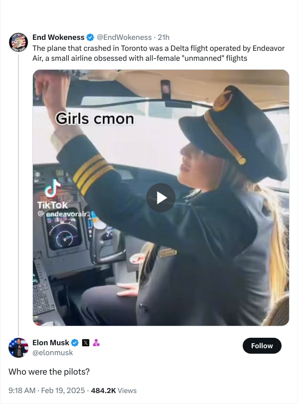 An X (Twitter) post from @EndWokeness - <div style=