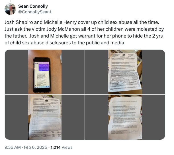 An X (Twitter) post from @ConnollySean1 - Sean Connolly