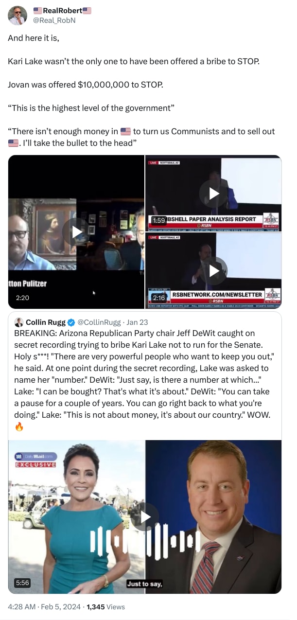 An X (Twitter) post from @Real_RobN - 🇺🇸RealRobert🇺🇸